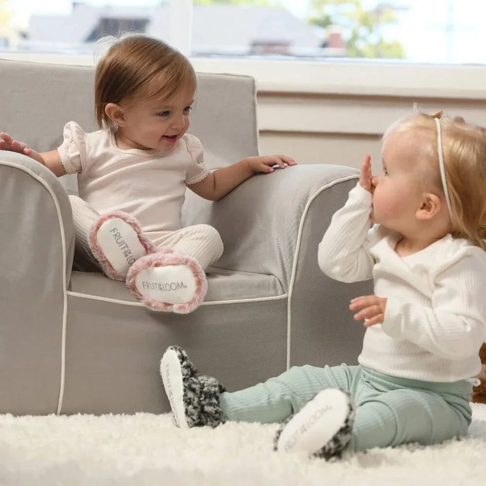 Unisex Baby Girls Boys Pink Cozy Thermal Wrap Non-slip Grips Booties Booties